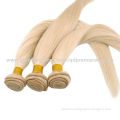 1# 100% Mongolian virgin hair weave in 16-inch length, straight texture blonde color in stock
